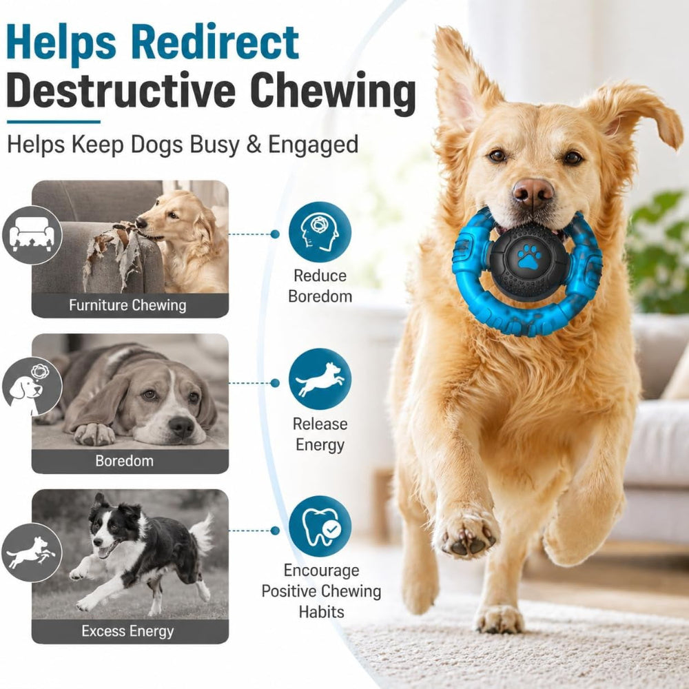 Tough Dog Toys for Aggressive Chewers, Indestructible Dog Toy for Large Dogs, Nylon Chew Toys for Medium Large Breed, Interactive Dog Toys to Keep Them Busy, Dog Birthday