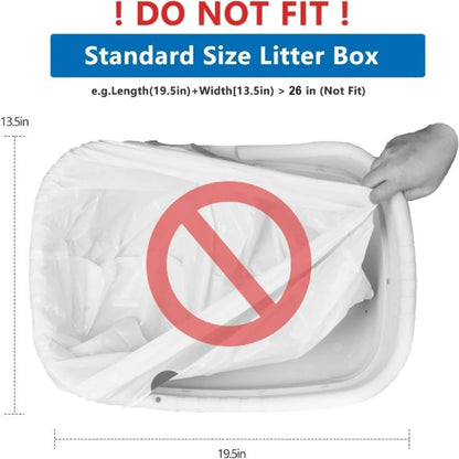 3/5 Rolls Extra Thick Self-Cleaning Cat Litter Box Liners 20 Counts per Roll with Drawstring for Automatic Cat Litter Box Robot