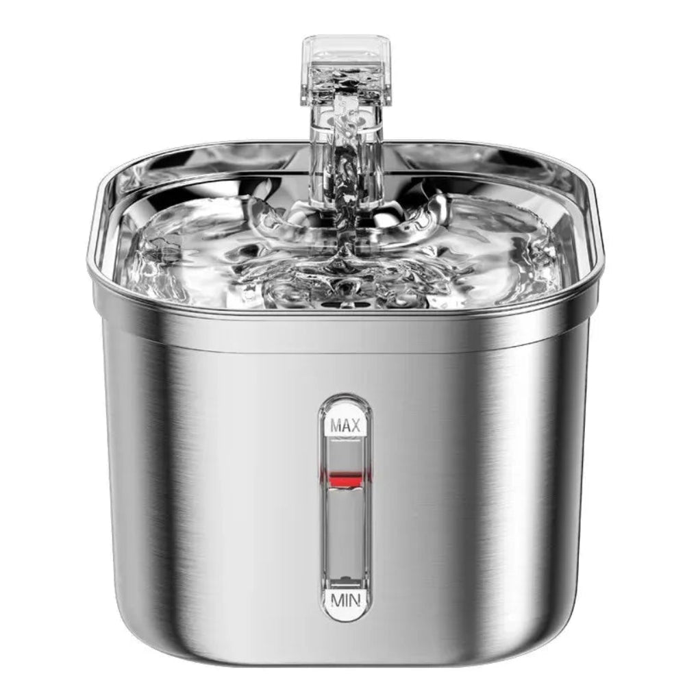 Automatic Cat Water Fountain Stainless Steel Cat Fountain with Filter Visual Water Level Pet Puppy Cats Drinking Water Dispenser