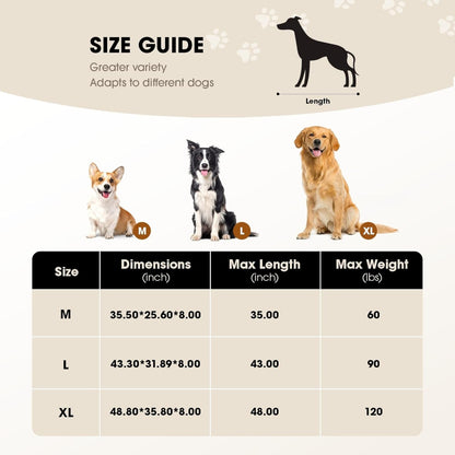 Elevated Dog Bed, Raised Outdoor Dog Bed for Medium Sized Dog, Portable Cooling Pet Cot with Breathable & Washable Mesh, Indoor & Outdoor Pet Hammock with Skid-Resistant Feet.
