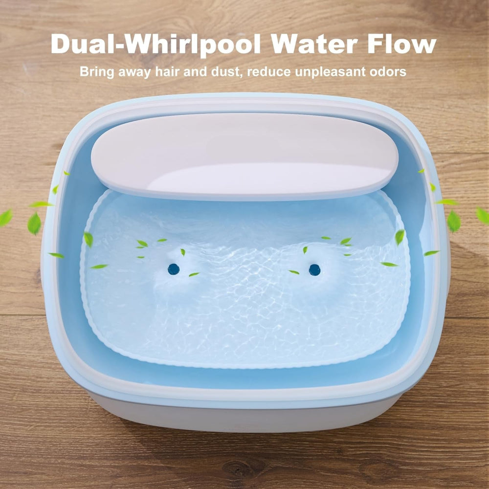 Dog Water Fountain for Large Dogs, 2.1Gal/8L Dog Water Bowl Dispenser, No Spill Automatic Pet Water Fountain for Dogs Cats Multiple Pets with Ultra Quiet Pump, 3 Filter Replacement, Blue